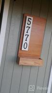 картинка 1 прикреплена к отзыву Номера домов из чугуна в деревенском стиле - 5,5 дюймов - Уникальный чеканный внешний вид с неровной античной латунной отделкой - Идеально подходит для домашнего адреса - Номер 4 от Delos Montano