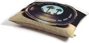 img 1 attached to 🌴 28x18-Inch Deny Designs Bianca Green Palms Pet Bed with a Focus