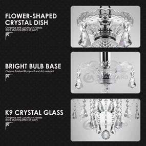 img 1 attached to Ridgeyard Clear 10 Lights Modern Luxurious K9 Crystal Chandelier Candle Pendant Lamp Ceiling Living Room Lighting For Dining Living Room Bedroom Hallway Entry 25.6 X 35.4 Inch Gift Idea (Clear)