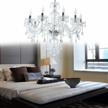 ridgeyard clear 10 lights modern luxurious k9 crystal chandelier candle pendant lamp ceiling living room lighting for dining living room bedroom hallway entry 25.6 x 35.4 inch gift idea (clear) logo