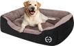 orthopedic pet sofa bed for medium dogs - rectangle washable and breathable dog bed for ultimate comfort and warmth by puppbudd logo