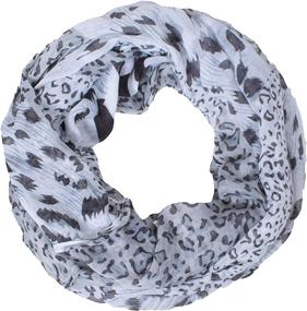 img 2 attached to 🐆 Stylish Leopard Print Women's Accessories: Lightweight Fashion Leopard Scarves & Wraps in Polyester