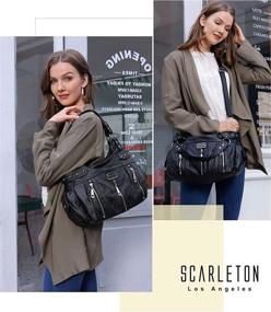 img 3 attached to 👜 Fashionable Scarleton Satchel Handbag - Versatile Women's Crossbody Shoulder Handbag with Wallet - Stylish Satchels Collection