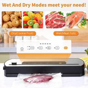 img 3 attached to PICKWILL 80KPa Automatic Food Vacuum Sealer With Starter Bags & Rolls, Dry/Moist Modes, Built-In Cutter, Compact Design For Easy Use