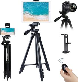 img 4 attached to 📷 Endurax 53&quot; Camera Tripod: Lightweight and Versatile for Nikon Canon DSLR Cameras, iPhone, iPad - Universal Tablet &amp; Cellphones Mount and Wireless Remote Shutter