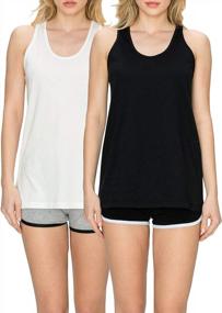 img 4 attached to Get Your Flow On: EttelLut Women'S Loose Fit Tank Tops For Exercise And Relaxation