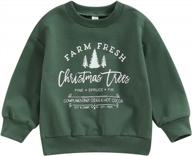 2-3t christmas tree b green toddler baby boy girl pullover sweater fall winter outfit logo