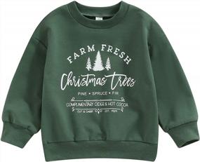 img 4 attached to 2-3T Christmas Tree B Green Toddler Baby Boy Girl Pullover Sweater Fall Winter Outfit