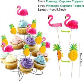 img 1 attached to 78Pcs Hawaiian Luau Party Supplies - Aloha Banners, Flamingo Topper & Pineapple Balloons!