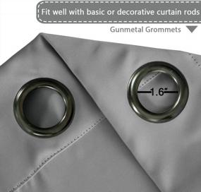 img 1 attached to Extra Long 108 Inch Blackout Curtains For Bedroom - Thermal Insulated Grommet Room Darkening Window Treatment Draperies/Panels In Dove Gray, 2 Panels