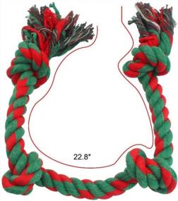 img 2 attached to 5-Pack Durable Chew Rope Dog Toys For Dental Cleaning & Health - Christmas Gift For Medium To Large Dogs By PUPTECK