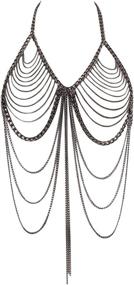 img 4 attached to Liliam Metallic Clubwear Backless Camisole: Women's Body Jewelry with Stunning Handcrafted Design