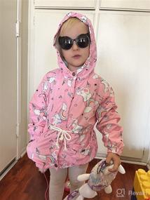 img 2 attached to 👶 Lightweight Cartoon Hooded Trench Coat for Baby Toddler Girls - Ideal for Spring and Fall Outwear