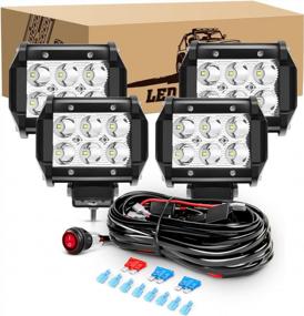 img 4 attached to Upgrade Your Off-Road Lighting With GOOACC LED Pods And Wiring Harness