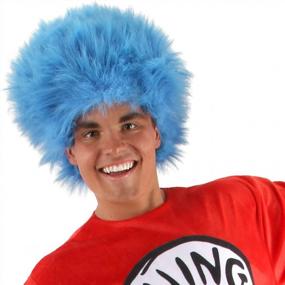 img 2 attached to Get Ready To Cause Some Mischief With Dr. Seuss Thing 1 & Thing 2 Plush Wig And Socks For Adults