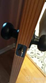img 6 attached to Round Matte Black Door Knob Lock, TICONN Keyed Entry Handle For Interior Bedroom, Bathroom & Closet Doors (Keyed Alike 1 Pack)