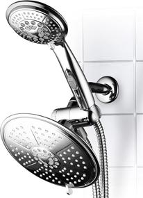 img 4 attached to 🚿 Optimize your shower experience with the 3-Way Rainfall Combo by DreamSpa: 38 settings, 7-inch Rain Shower Head, 6-inch Hand Shower - includes patented ON/OFF Pause Switch. Can be used together or individually.