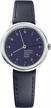 mondaine helvetica stainless steel quartz watch with leather strap, blue, 16 (model: mh1.r1240.ld) logo