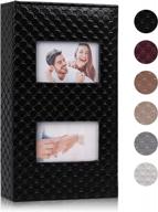 recutms 4x6 photo album: premium 300-pocket book with classic black button cover for baby, wedding, & family pictures logo