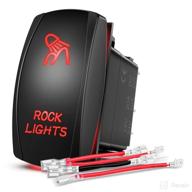 🚗 nilight rock lights rocker switch: led light bar switch with jumper wires - 5pin laser on off spst switches for cars trucks rvs - 20a/12v 10a/24v - red - 2 years warranty logo