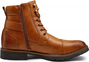 img 3 attached to Stylish And Durable Men'S Combat Motorcycle Ankle Boots For Casual And Dress Wear By Vostey