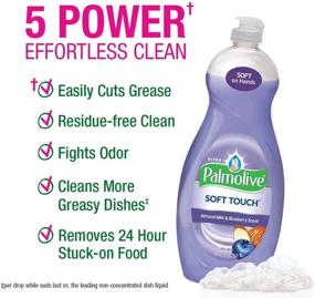 img 2 attached to 🌟 New Palmolive Ultra Soft Touch Dish Soap with Almond Milk and Blueberry - 32.5oz: Gentle on Hands, Powerful on Grease!