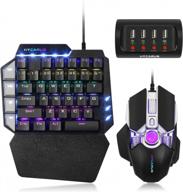 🎮 hycarus wired one handed mechanical gaming keyboard and mouse combo with rgb led backlit | keyboard and mouse converter adapter for nintendo switch, ps4, xbox one - boost your gaming experience! logo