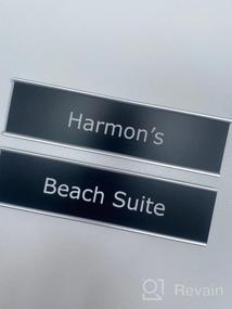 img 2 attached to Customizable Office Name Plate Holders For Wall Or Desk, Accommodates Standard 2X8, 2X10 Or 2X12 Sizes, Available In Various Colors And Styles