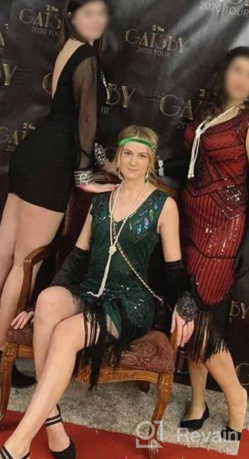 img 1 attached to Stunning 1920S Gatsby Dress For Women - Sequined Art Deco Style With Fringed Sleeveless Design By Metme review by Allie Reynolds