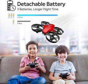 img 3 attached to Potensic A20 Mini Drone For Kids And Beginners RC Nano Quadcopter 2.4G 6 Axis, Altitude Hold, Headless Mode Safe And Stable Flight, 3 Batteries, Great Gift Toy For Boys And Girls -Red