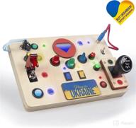 🚀 vet models montessori busy board led light switch toy: engaging spaceship control panel for toddlers - educational and sensory learning toy logo