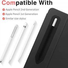 img 3 attached to 📱 Dadanism Apple Pencil Holder Sticker 1st/2nd Generation: Elastic Pocket Adhesive Sleeve Pouch for iPad Air 4th Gen/iPad 8th Gen 2020/iPad Pro 11/12.9 2021 (Black)