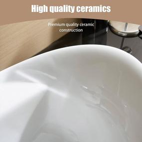 img 1 attached to Egg-Shaped Porcelain Vessel Sink Vanity Basin With Pop-Up Drain - 23'' X 15'' By Mecor