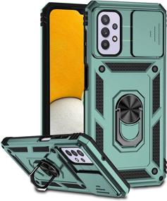 img 4 attached to 📱 Protective Meikobuly Case for Samsung Galaxy A32 5G - Slide Camera Cover, Screen Protector, Shockproof & Kickstand - Green