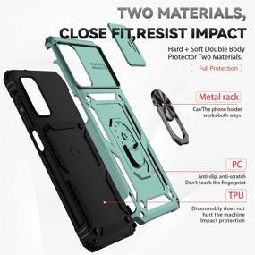 img 1 attached to 📱 Protective Meikobuly Case for Samsung Galaxy A32 5G - Slide Camera Cover, Screen Protector, Shockproof & Kickstand - Green