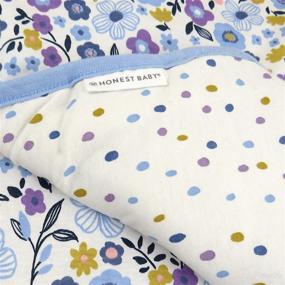 img 3 attached to Organic Cotton Reversible Baby Blanket by HonestBaby