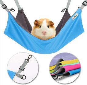 img 4 attached to 🐹 Cozy Hangout: Homeya Small Animal Guinea-Pig Hanging Hammocks Bed - Perfect for Ferrets, Cats, Rats, Chinchillas, Hamsters, and More!