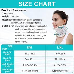 img 3 attached to TANDCF Upgrade Cervical Neck Brace Collar With Chin Support For Stiff Relief Cervical Collar Correct Neck Support Pain Bone Care Health(Upgrade Size S/M)