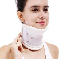 tandcf upgrade cervical neck brace collar with chin support for stiff relief cervical collar correct neck support pain bone care health(upgrade size s/m) logo