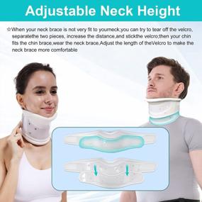 img 2 attached to TANDCF Upgrade Cervical Neck Brace Collar With Chin Support For Stiff Relief Cervical Collar Correct Neck Support Pain Bone Care Health(Upgrade Size S/M)