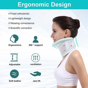 img 1 attached to TANDCF Upgrade Cervical Neck Brace Collar With Chin Support For Stiff Relief Cervical Collar Correct Neck Support Pain Bone Care Health(Upgrade Size S/M)