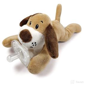 img 2 attached to 🐶 Convenient and Cute Detachable Pacifier Holder - Plush Animal & Infant Pacifier Soothie - Dog