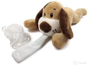 img 4 attached to 🐶 Convenient and Cute Detachable Pacifier Holder - Plush Animal & Infant Pacifier Soothie - Dog