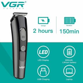 img 2 attached to Professional Cordless Hair Clippers For Men - Waterproof Trimmer With LED Display, 360° Charging Base, And Accessories For Haircuts, Beards, And Body Grooming - 600MAh Battery