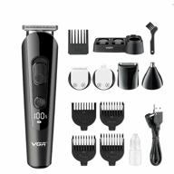 professional cordless hair clippers for men - waterproof trimmer with led display, 360° charging base, and accessories for haircuts, beards, and body grooming - 600mah battery logo