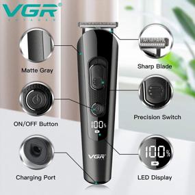 img 1 attached to Professional Cordless Hair Clippers For Men - Waterproof Trimmer With LED Display, 360° Charging Base, And Accessories For Haircuts, Beards, And Body Grooming - 600MAh Battery