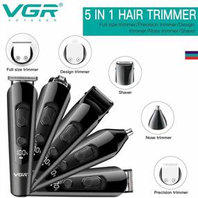 img 3 attached to Professional Cordless Hair Clippers For Men - Waterproof Trimmer With LED Display, 360° Charging Base, And Accessories For Haircuts, Beards, And Body Grooming - 600MAh Battery