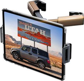 img 4 attached to 🚙 LISEN Tablet Holder for Car: Road Travel iPad Holder for Car Back Seat - Fits Tablets, Phones & More 4.7-12.9" - Headrest Mount with Width 1.6-6.9