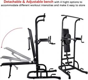 img 3 attached to Transform Your Home Gym With ONETWOFIT'S Multi-Function Power Tower: Adjustable Height, Heavy Duty, And Supports Up To 330 Lbs!
