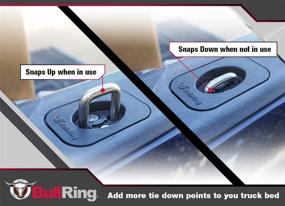 img 1 attached to Bull Ring Flush Fit Retractable Truck Bed Tie-Down Anchors for Toyota Tundra Regular & Extended Cab ('14-19) - Set of 2